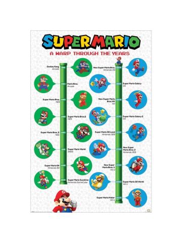 Nintendo Super Mario A Warp Through the Years Maxi Poster, 61 x 91.5cm