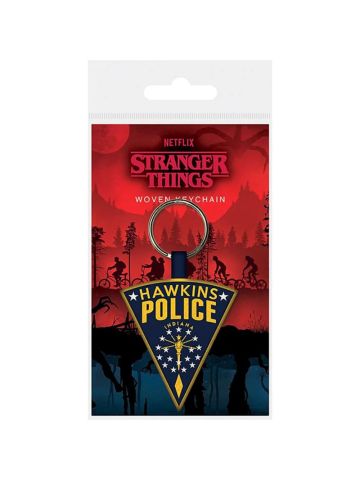 Pyramid Stranger Things: Hawkins Police Woven Keychain (Portachiavi) Ufficiale