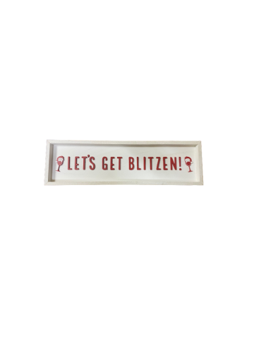 Christmas "Lets Get Blitzen!" Wall Plaque