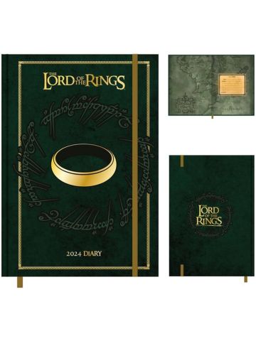  The Lord of the Rings 2024 Diary, A5 Diary Hard Cover, Week to a View Planner - Official Merchandise 