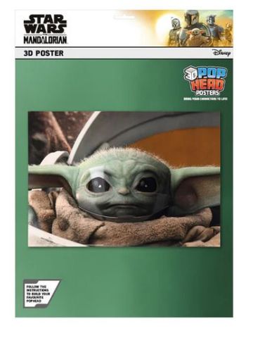 The Mandalorian (Grogu Face) 3D Poster (Popheads)