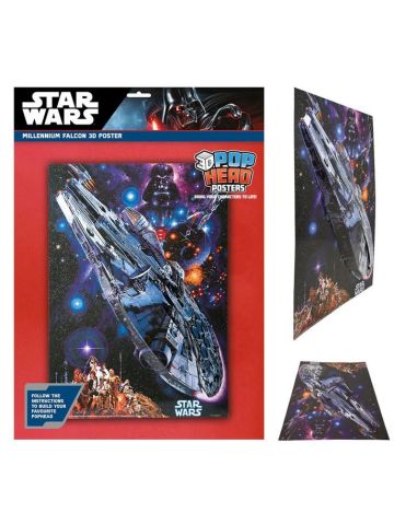 Star Wars (Millenium Falcon) 3D Poster (Popheads)