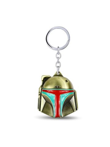 Star Wars Keychain Boba Fett Alloy Gold Color Key Chain