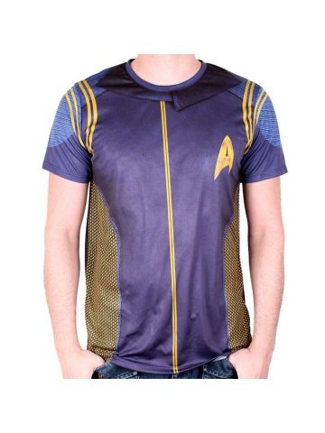 Star Trek Men's T-Shirt Discovery Commander Uniform Blue