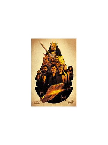 Solo: A Star Wars Story Millennium Falcon Montage Maxi Poster, Paper, Multi-Colour, 91.5 x 61 x 0.03 cm
