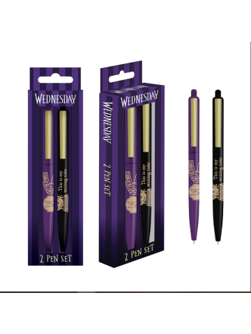 Wednesday Nevermor Pen Set 2pk